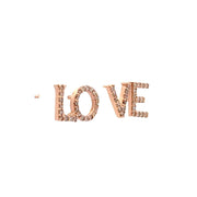 Estate 14K Rose Gold Diamond "LOVE" Earrings