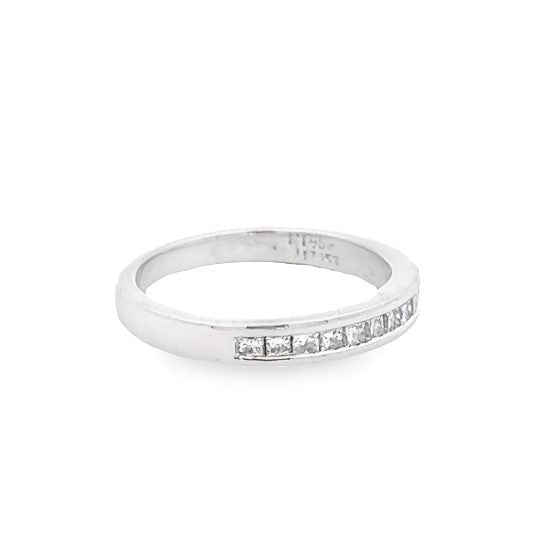 Estate Platinum Princess-Cut Diamond Ring