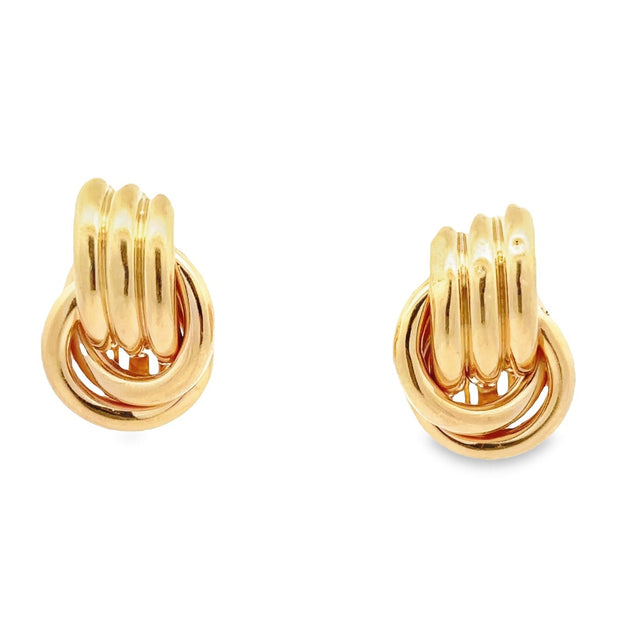 Estate 14K Yellow Gold Knot-Style Earrings