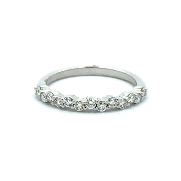 14K White Gold Stackable Diamond Ring