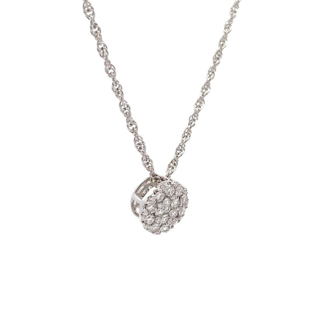 14K Yellow Gold Pavé Diamond Necklace