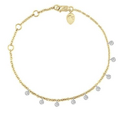 Meira T 14K Yellow Gold Sapphire & Diamond Evil Eye Bracelet