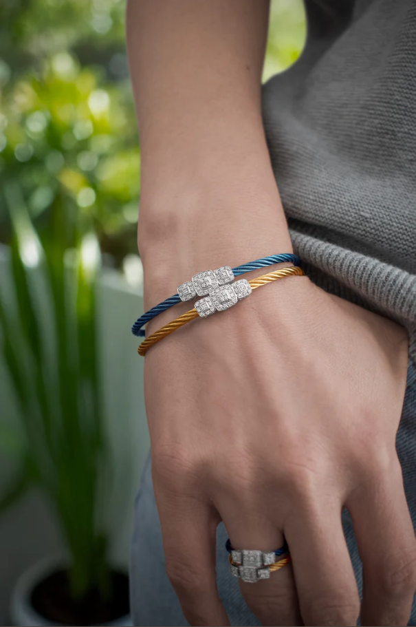 ALOR Triple Cushion Station Diamond Bracelet