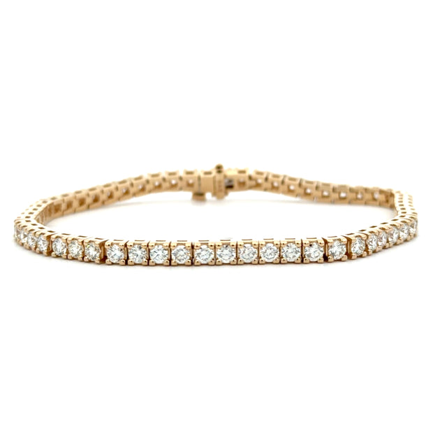 14K Yellow Gold Diamond Tennis Bracelet