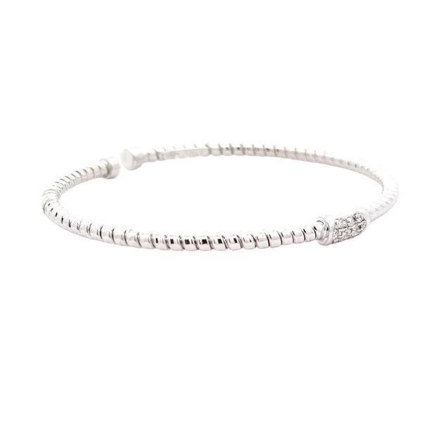 Nava Dee 18K White Gold Diamond Cuff Bracelet