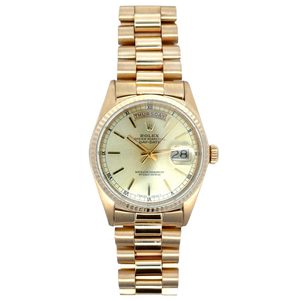 Estate 18K Yellow Gold Rolex Day-Date
