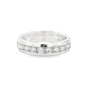 Estate 14K White Gold Channel-Set Diamond Ring