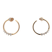 D.M. Kordansky 14K Yellow Gold Contemporary Diamond Earrings