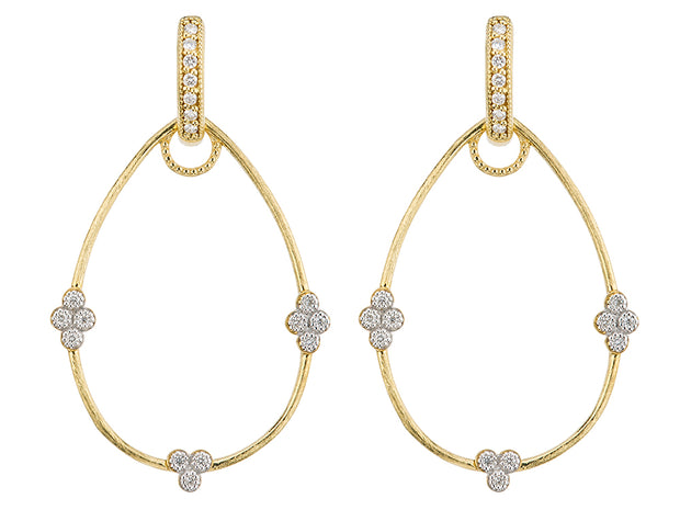 JudeFrances Simple Provence Diamond Pear Earring Charm Frames