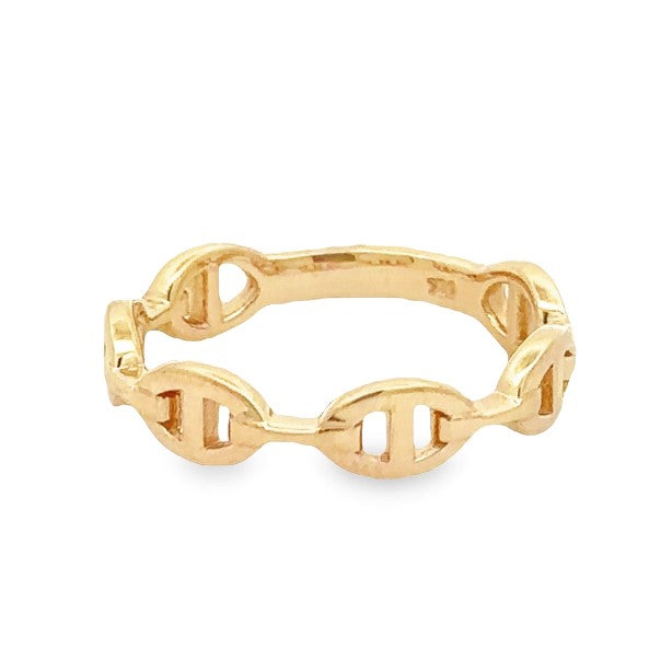 14K Yellow Gold Mariner-Style Link Ring