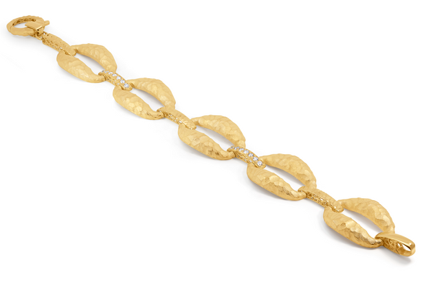 Nava Dee 14K Yellow Gold & Diamond Fancy Link Bracelet