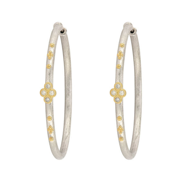 JudeFrances Large Mixed Metal Quad Hoop Earrings