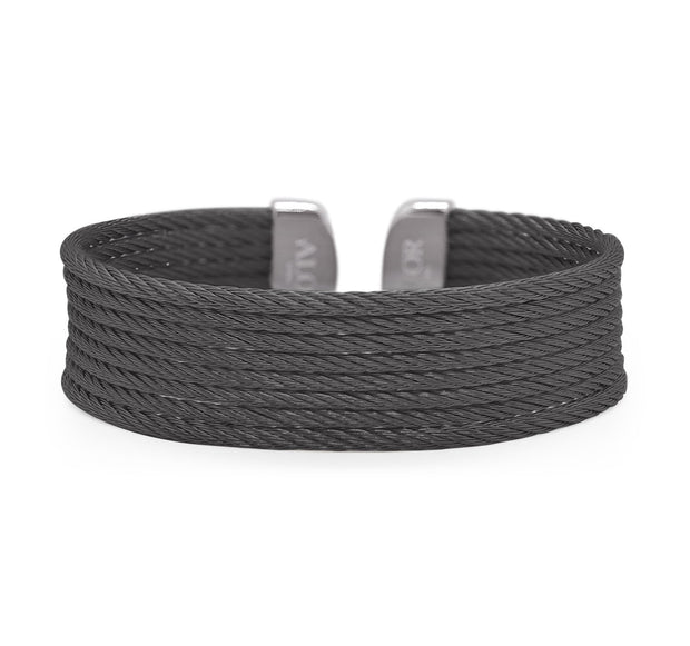 ALOR Black Cable Cuff Essentials 8-Row Cuff