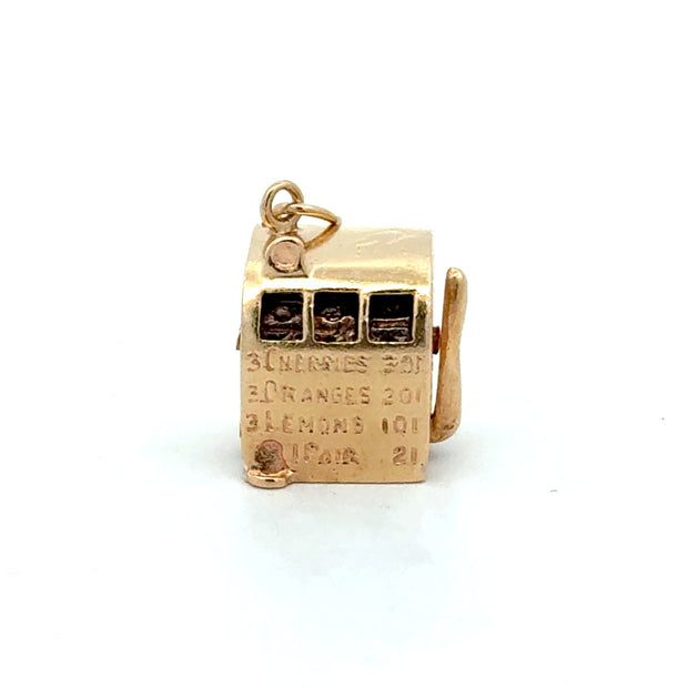 Estate 14K Yellow Gold Slot Machine Charm