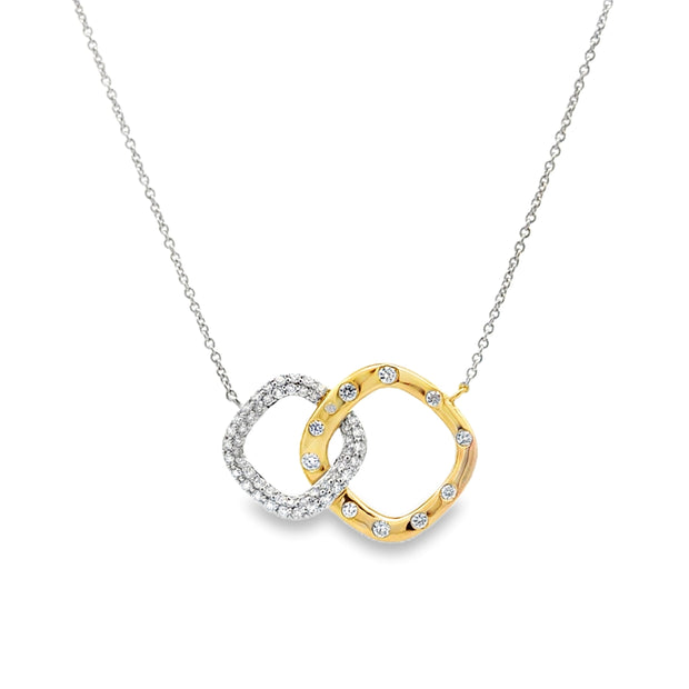 D.M. Kordansky 14K White & Yellow Gold Linking Diamond Necklace