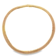 Estate 14K Yellow Gold Woven Choker Necklace
