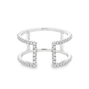 14K White Gold Contemporary Diamond Ring