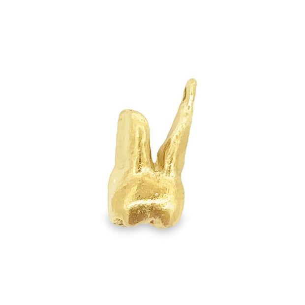 Estate 14K Yellow Gold Solid Tooth Charm