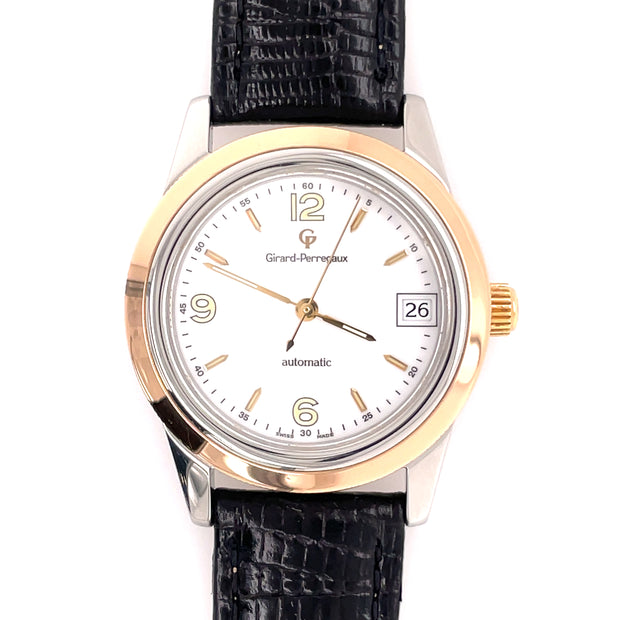 Estate Stainless Steel & 18K Rose Gold Girard-Perregaux Watch