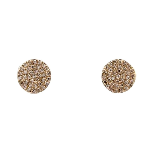 D.M. Kordansky 14K Yellow Gold Pavé Diamond Stud Earrings