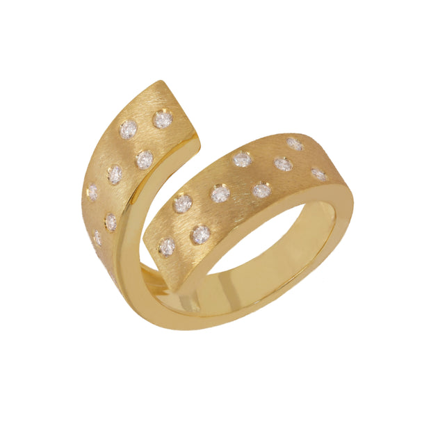 Nava Dee 14K Yellow Gold & Diamond Bypass Ring