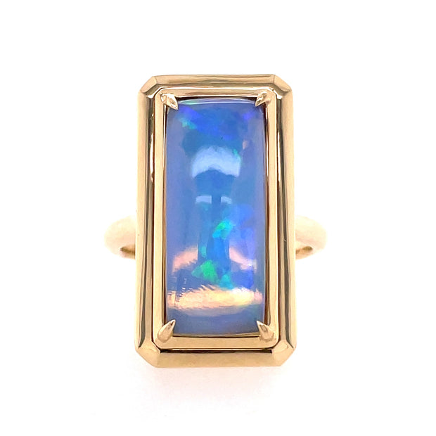 14K Yellow Gold Ethiopian Opal Ring