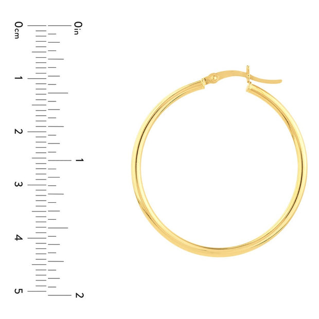 14K Yellow Gold Hoop Earrings