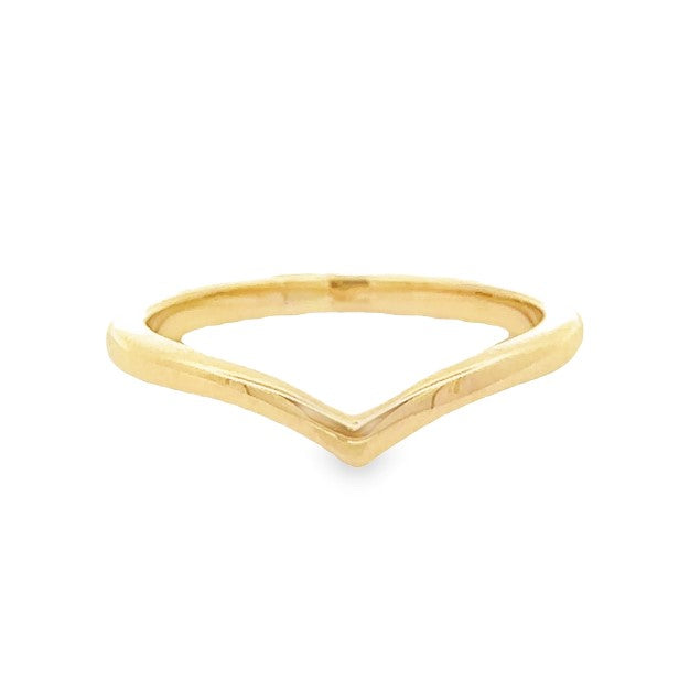 14K Yellow Gold Pointed Contour Ring