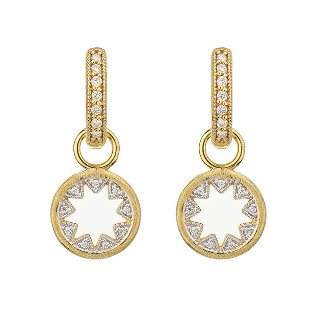 JudeFrances Tiny Lisse Half Kite Open Round Earring Charms