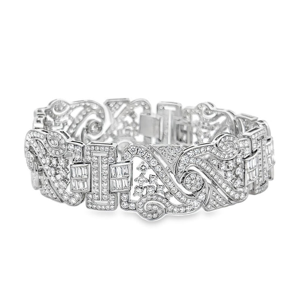 Platinum Vintage-Inspired Diamond Bracelet