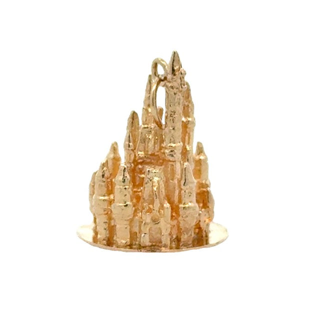 Estate 14K Yellow Gold Disney World Cinderella Castle Charm