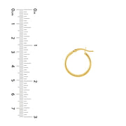 14K Yellow Gold Hoop Earrings