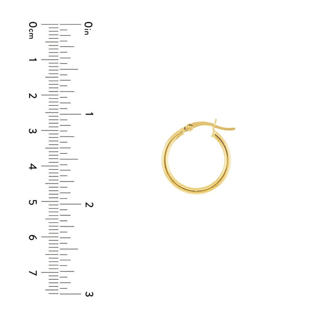 14K Yellow Gold Hoop Earrings